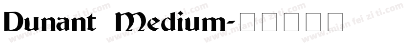 Dunant Medium字体转换